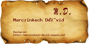 Marczinkech Dávid névjegykártya